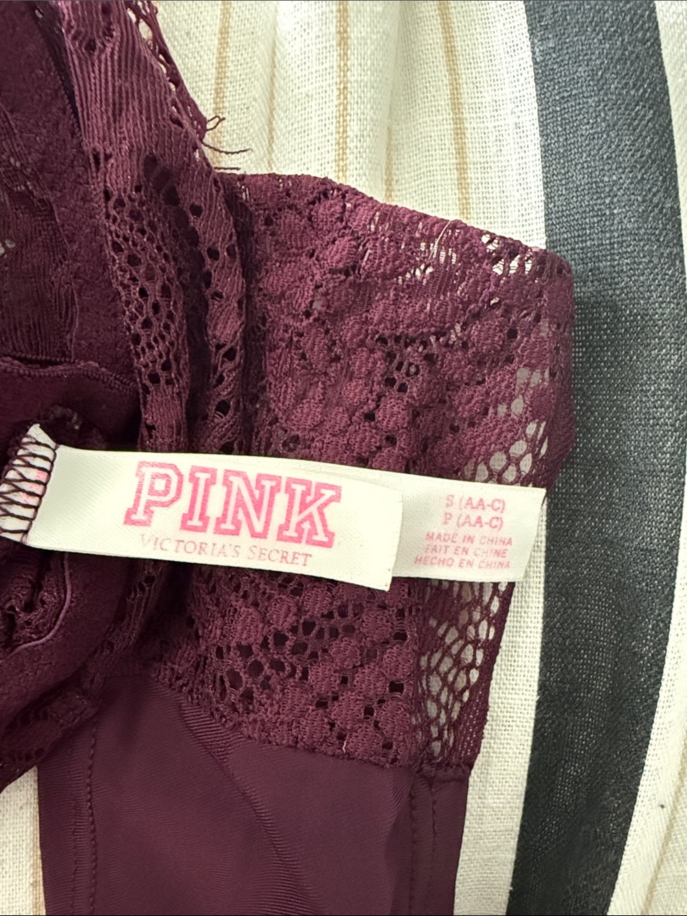 Lace Bralette & Bikini Set - Plum - Picture 2 of 4